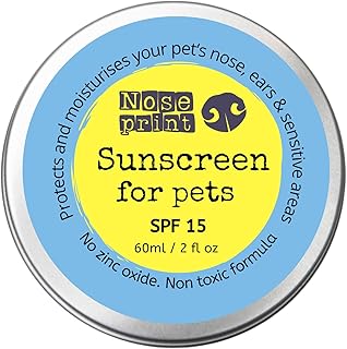 Noseprint Spf 15 Sun Protection Balm For Pets 60 Ml Eco Tin | Moisturising Sunscreen For Dogs An Cats | Non Toxic Formula Dog Nose Balm Dog Paw Balm Sun Cream Balm | Dog Sun Protection | Made In Uk