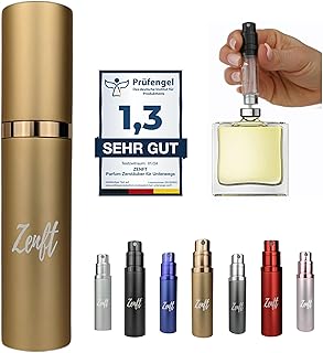 بخاخ عطر للاستخدام اثناء التنقل - بخاخ عطر للسفر قابل لاعادة الملء، عطر صغير، زجاجة بخاخ، زجاجة عطور، زجاجة عطور، قابلة لاعادة الملء، بخاخ (ذهبي)