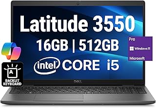 نوت بوك ديل لاتيتيود 3520 بشاشة FHD 15.6 انش ومعالج انتل رباعي النواة i5-1135G7 وذاكرة RAM 16GB وذاكرة مستديمة 512GB وواي فاي 6 وبلوتوث وكاميرا ويب HD وRJ-45 وقارئ Micro SD W10P