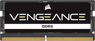 ذاكرة فينجيانس DDR5 سوديم من كورسير سعة 16 جبجابايت 8 جيجابايت × 2 بتردد 4800 ميجاهارتز بميقات C40 لمعظم أنظمة إنتل وAMD سهلة التركيب وقت تحميل اسرع توافق مع XMP 3.0 لون أسود 32.0 GB