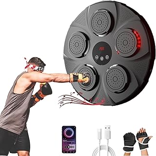 Music Boxing Machine- Musical Boxing Machine with Gloves, Home Wall Mounted Fight Game, Agility Training for Kids and Adults - Versatile and Interactive Boxing Machine for Unisex