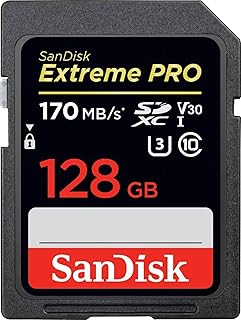 بطاقة الذاكرة سانديسك 128 جيجابايت إكستريم برو UHS-I SDXC 170MB / s -SDSDXXY-128G-GN4IN