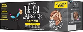 TIKI PETS Cat After Dark Canned Wet Food Grain Free with Organ Meats for Cats and Kittens Variety Pack 8 cans 5.5 oz