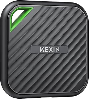 KEXIN External SSD 1TB up to 2000MB/s, USB C 3.2 External SSD Portable SSD 1 TB for PS5 Xbox Laptop MacBook/Pro/Air and PS4, Black