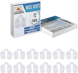 Nasal Dilator to Relieve Sinus (12 Pack in XL) Soft Silicone Valves - A Simple Solution for Snoring - Reusable Snoring Device by Mobi Lock