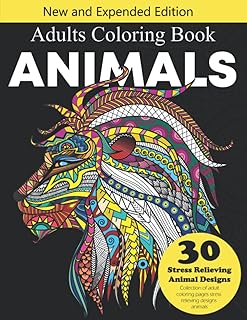 Adult Coloring Book - Animals Mandalas stress relieving designs: 30 Stress Relieving Animal Designs | Collection of adult coloring pages stress ... | Easy adult coloring books with animals