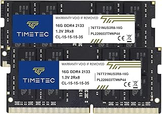 تايم تيك مجموعة اي سي 32GB 2x16GB DDR4 2133MHz PC4-17000 غير مخزن مؤقت ECC 12 فولت CL15 2Rx8 ثنائي الرتبة 260 دبوس SODIMM للابتوب والنوت بوك والكمبيوتر من هاينكس 32GB 2×16GB