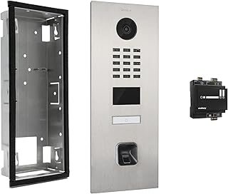 DoorBird D2101FV Door Station with ekey sLine Fingerprint (Stainless Steel Housing V4A, Flush-Mounted Housing, Fingerprint, Controller), Video Intercom with Fingerprint for Flush-Mounted Mounting, 15