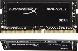 ذاكرة RAM فيوري امباكت من كينجستون سعة 64 جيجابايت 2× 32 جيجا بايت بتردد 2933MHz DDR4 وزمن تاخير الذاكرة 17 مجموعة لابتوب KF429S17IBK2/64 اسود 64.0 GB