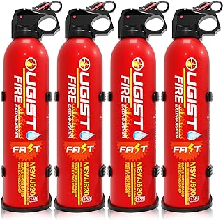 Ougist Fire Extinguisher for Home 620 ml 4 Units, Can Prevent Re-Ignition, Best Suitable for Vehicle Home Car Truck Boat Kitchen Water-Based Fire Extinguishers