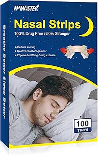 Snoring Nose Plasters, Pack of 100, Extra Strong Sleep Plasters, Nose Strips Against Snoring, Relieve Nasal Congestion Due to Running, Allergies, Nose Strips for Sports and Sleep (71 x 25 mm)