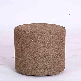 Footstool Footrest Stool Ottoman,Round Foot Rest Stool,Portable Upholstered Footstool with Detachable Cover,Shoe Change Stool Living Room Sofa Bedroom,Coffee