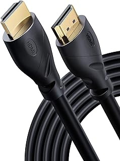 كيبل HDMI باور بير 4K عالي السرعة بطول 7.6 متر، وصلات مطاطية وذهبية، 4K @ 60Hz، UHD 2K، 1080P، دولبي وARC متوافق مع اللابتوب والشاشة وبلاي ستيشن 5 وبلاي ستيشن 4 واكس بوكس ون وفاير تي في وابل تي في