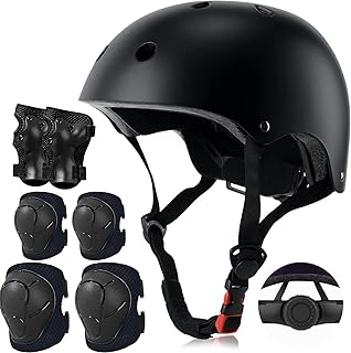 Kids Bike Helmet Set, CPSC Certified with Knee Pads Elbow Pads Wrist Guards,Adjustable Helmet for Ages 3-5-8-15 Toddler Kids&Youth,Bicycle Skateboarding