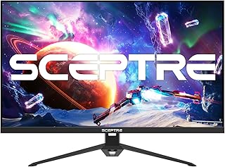 سكيبتر شاشة العاب IPS 24 انش 165Hz 144Hz FHD (1920 × 1080) فري سينك للعناية بالعين اف بي اس ار تي اس ديسبلاي بورت HDMI مكبرات صوت مدمجة، اسود 2020 (E248B-FPT168)، LED