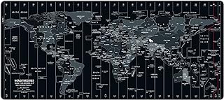 لوحة ماوس ألعاب كبيرة من جيلونغ مع خريطة العالم، لوحة ماوس ممتدة مع قماش دقيق متفوق، لوحة مفاتيح مريحة، حصيرة مكتب للعب المكتب المنزل، 35.7 × 15.7 بوصة