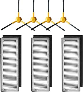 طقم ملحقات بيتاويل متوافق مع مكنسة كهربائية روبوتية DEEBOT N78 Pro - 3 فلاتر و4 فرش جانبية