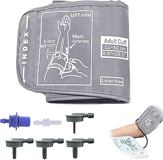 7 pieces blood pressure cuff replacement, 22-52 cm large cuff for blood pressure monitor with 6 joints, blood pressure cuff upper arm, replacement cuff for large arm, blood pressure cuff for large arm