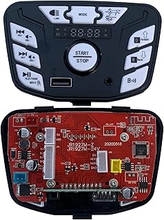 سيارة كهربائية JR1927M-Z 24 فولت سوداء للاطفال، تحكم مركزي مع تشغيل الموسيقى وامداد الطاقة ووظائف الامام والخلف، قطع غيار سيارة ركوب عربة الاطفال، من فوليهاوبو