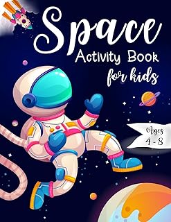 Space Activity Book For Kids Ages 4-8: Space Mazes Game, Cut And Glue Game And Coloring Page