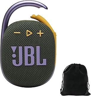 JBL حزمة مكبر صوت بلوتوث محمول كليب 4 مع حقيبة حمل واقية فاخرة CCI (اخضر)