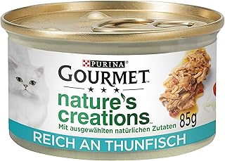 Gourmet Nature's Creation Wet Cat Food in Natural Jelly Tuna, Pack of 12 (12 x 85 g)