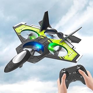 TOY BOX RC Remote Control Airplane 2.4G Remote Control Fighter Drone Hobby Plane Glider Airplane EPP Foam Toys RC Drone FOR kids - GREEN