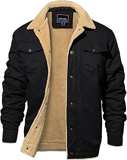 Winter Jackets for Men Fall Warm Field Cotton Jacket with Multi Pockets