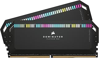 كورسير دوميناتور بلاتينيوم ار جي بي ddr5 2 32 جيجابايت × 16 ddr5 6000 cl36-38-38-76 125 فولت انتل اكس ام ميموري - اسود