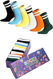 Socks Stations 6 in 1 Pack Sports Socks, Unisex Socks, Unisex Sports Socks, Men's Sports Socks, Women's Sports Socks