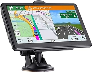 GPS Navigator for Car, Latest 2024 Map 7 inch Touch Screen GPS for Car 256-16GB, Voice Turn Direction Guidance, Speed and Red Light Warning, Pre-Installed North America Lifetime map Free Update