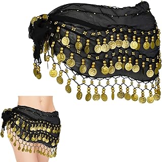 Belly Dance Belt, Belly Dance Hip Scarf, Women's Belly Dance Belt, Belly Dance Hip Scarf, Chiffon Hip Scarf, Coin Belt, Hip Scarf, Wrap Belly Dance Costume, Dance Performance Belt