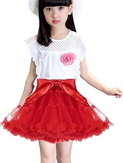 Shimaly Girl's Lightweight Tutu Skirt Princess Puffy Skirt Layered Ballet Dance Skirt