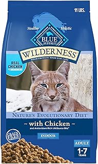 Blue Buffalo Wilderness High Protein, Natural Adult Indoor Dry Cat Food, Chicken 11-lb