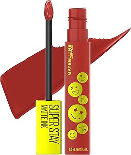 Maybelline Super Stay Matte Ink Liquid Lip Color, Moodmakers Lipstick Collection, Long Lasting, Transfer Proof Lip Makeup, Harmonizer, Red Brown, 1 Count