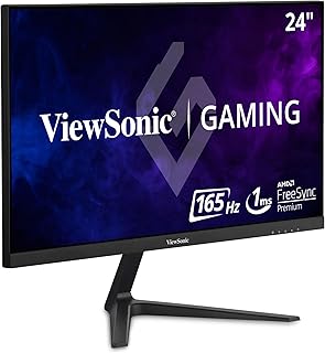 شاشة فيوسونيك VX2418 P بمقاس 24 انش بدون اطارFHD 1080p 165Hz وسرعة استجابة 1 مللي ثانية عرض للالعاب بمنفذ وHDMI مع المزامنة التكيفية لحماية العينين أسود LCD