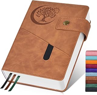 PAIBAS 365 Page Thick Lined Journal Notebook for Men Women, A4 Large Leather Journals for Writing, Hardcover Notebooks for Work, School, Note Taking, Business, Travel Diary, College Ruled 8.5" x 11"