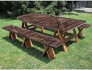 Rustic Picnic Table Cover with Bench Covers, for outdoor picnic parties, 28 x 72 Inch Beige