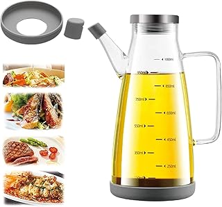 2025 Upgrade Oil Dispenser Bottle with Drip Free Spout, Glass Olive Oil Dispenser Bottle for Kitchen, Kitchen Gadgets Oil Dispenser, No Drip Oil Dispenser for Kitchen (800ML,A)