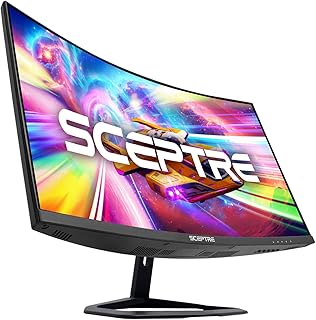 سكيبتر شاشة العاب منحنية 27 انش حتى 240Hz منفذ عرض HDMI 1 مللي ثانية 99% sRGB مكبرات صوت مدمجة R1500 اسود 2023 (C275B-FWT240)، LCD