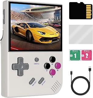 LncBoc RG35XX Plus Retro Handheld Game Console, 3.5 Inch IPS Screen, Retro Video Game Console with 64TF Card & 5515 + Classic Games, Supports HDMI TV Output 5G WiFi, Bluetooth 4.2 (Grey)