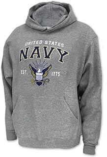 Armed Forces Gear Navy Eagle Est. 1775 Hood - Official Licensed Navy Sweats for Men