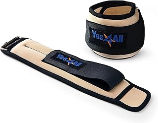 Yes4All Wrist & Ankle Weights Pair 1lb -10lbs for Women, Men, Kids Adjustable Strap - Walking, Pilates, Gym Fitness Workout