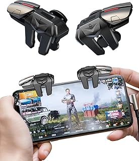 Mobile Phone Controller for Android & iPhone, 6 Trigger Game Controller Compatible with PUBG Mobile/Knives Out/Call of Duty Mobile, Phone Triggers for Gaming with Sensitive Shoot and Aim GA (1)