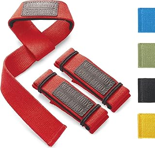 WARM BODY COLD MIND Lasso Lifting Straps with 3 mm/6 mm Neoprene - Tested at 350 kg - Lifting Straps for Strength Training, Fitness Bodybuilding, Wrist Wraps, Weightlifting Crossfit, Gym, Deadlift