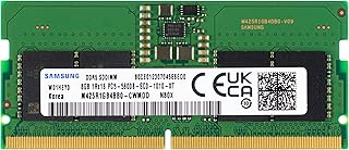 ذاكرة دخول عشوائي لجهاز لابتوب سامسونج 8 جيجابايت DDR5 5600 ميجاهرتز PC5-44800 CL46 SODIMM 1Rx16 رتبة واحدة 1.1 فولت 262 دبوس M425R1GB4BB0-CWM، سعة 8.0 GB