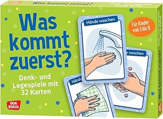 Was kommt zuerst?: Denk- und Legespiele mit 32 Karten für Kinder von 3 bis 8