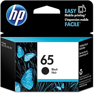 HP خرطوشة حبر سوداء 65 | تعمل مع سلسلة HP AMP 100، HP DeskJet 2600، سلسلة 3700، HP ENVY 5000 Series | مؤهلة للحصول على حبر فوري | N9K02AN