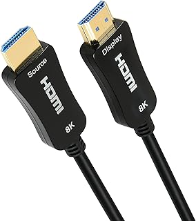 اي بيردي كيبل الياف بصرية 8K HDMI 2.1 50 قدم 16 متر/52 قدم 8K60hz 4K120hz 4K144hz HDCP 2.3 2.2 48Gbps فائق السرعة متوافق مع ابل تي في دولبي فيجن اتموس PS5 PS4 Xbox RTX 3080 3090