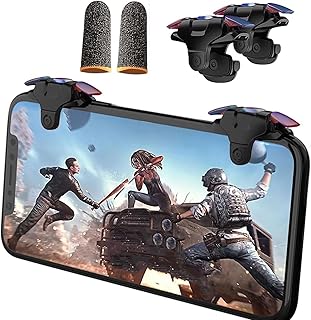 Concretization Professional Game Trigger, 2 Buttons For Pubg Mobile Controller, Support IOS, Android, And Most Phones And Ipads, Aluminum Button, Support COD/PUBG/FORTNITE King 3